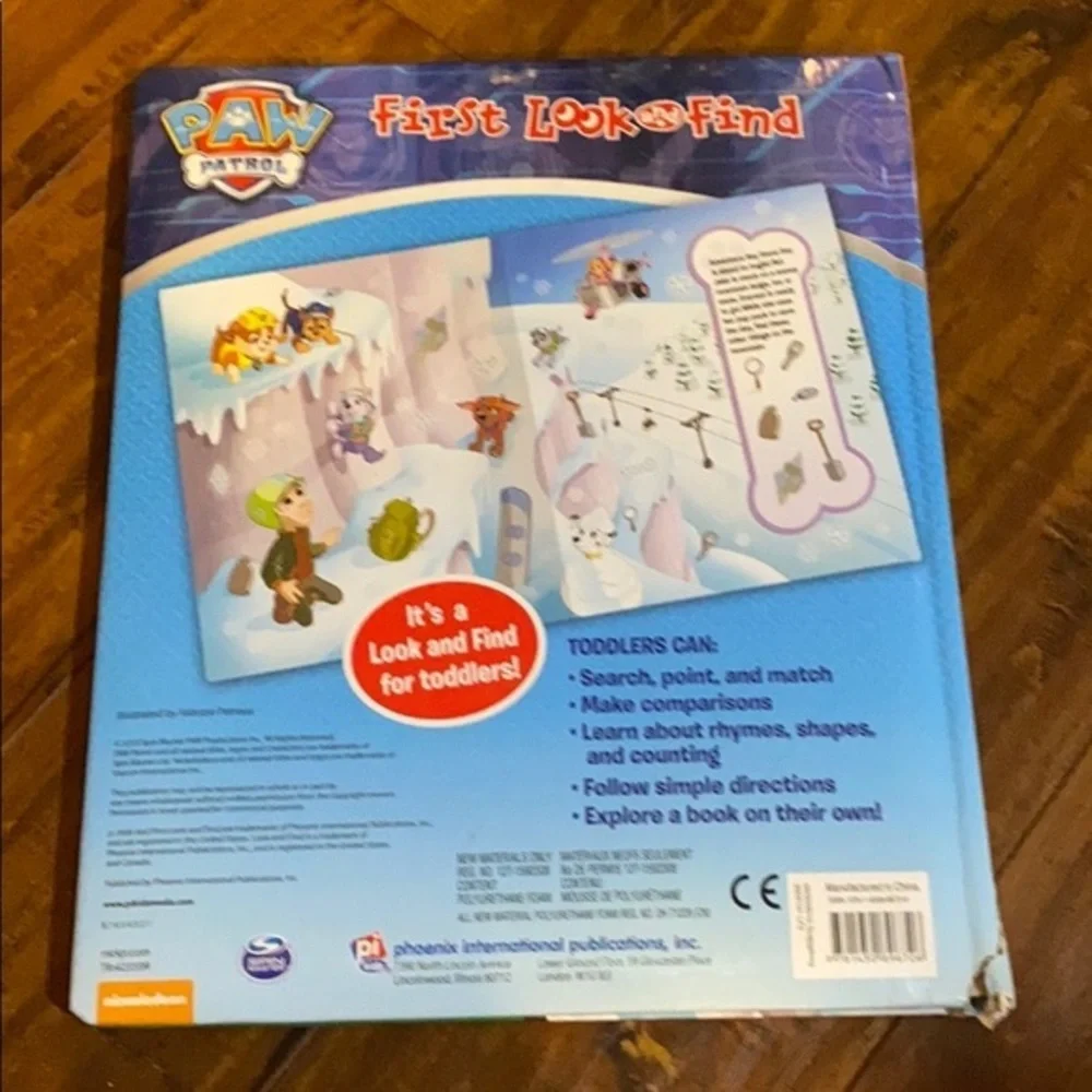Paw Patrol Book Lot  Look & Find Reader book Skye Puppet  Tin  Chase Figure